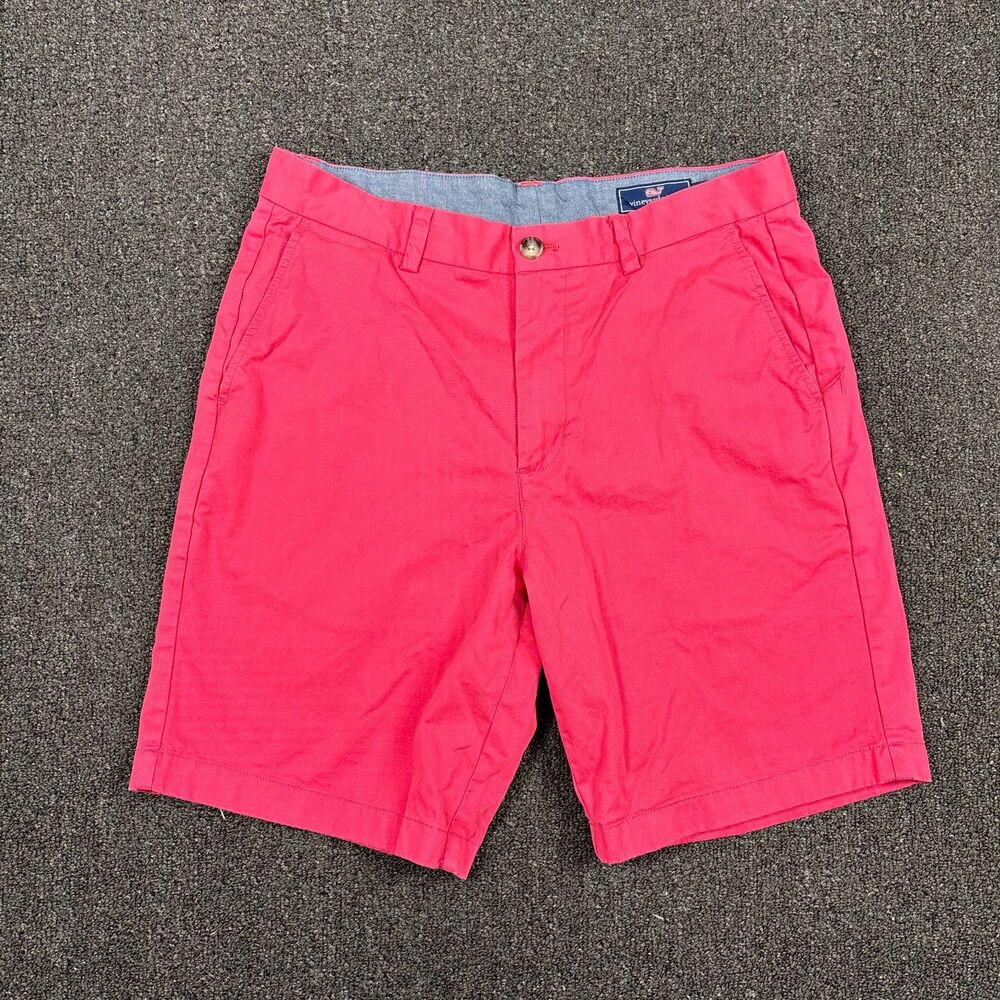 Vineyard Vines Salmon Pink Mens Classic Fit 9" Breaker Chino Shorts Size 33